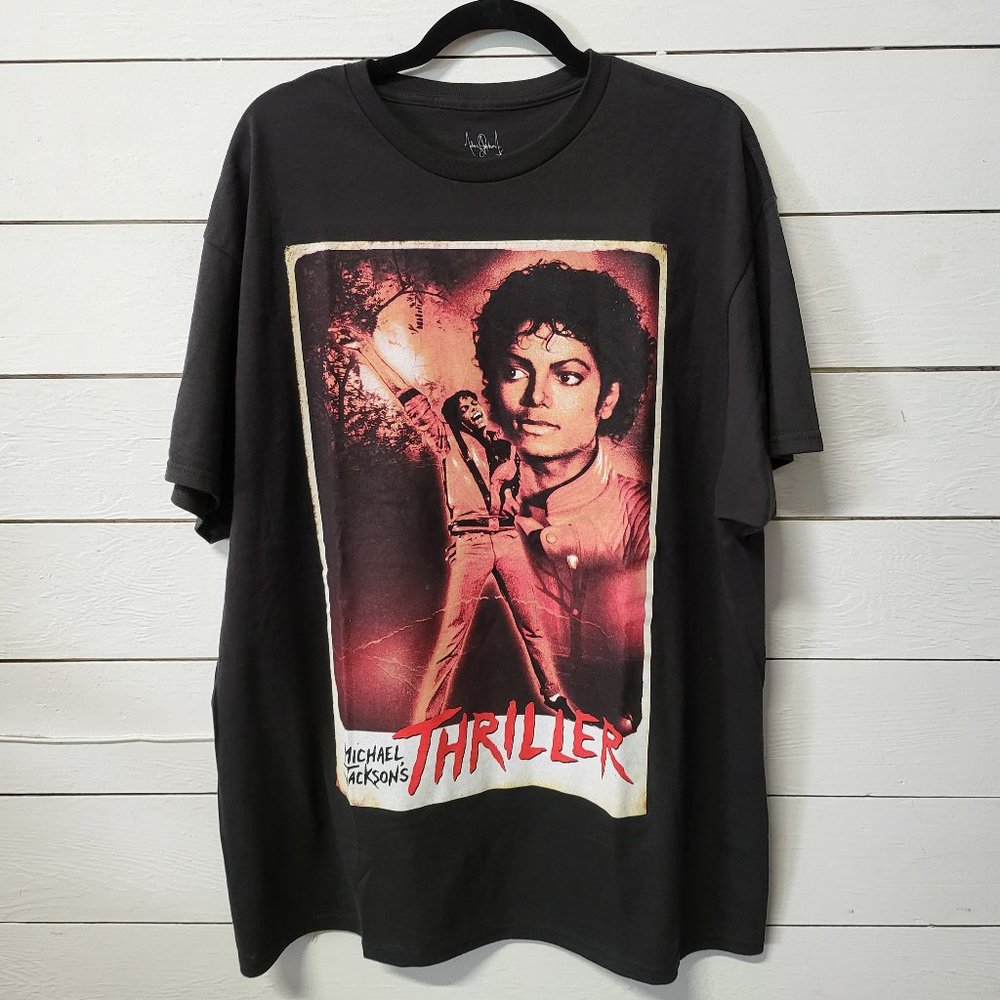 New Men's Xl Officially Licensed Michael Jackson Thriller Tee Shirt In Black